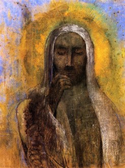 97079167_odilon_redon_christ_in_silence_1897_charcoal_on_paper